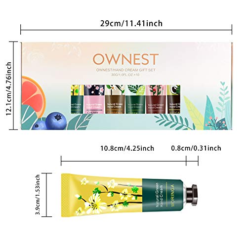 Ownest 10 Pack Plant Fragrance Hand Cream Moisturizing Hand Care Cream Travel Gift Set With Natural Aloe And Vitamin E For Men And Women-30ml - Image 3