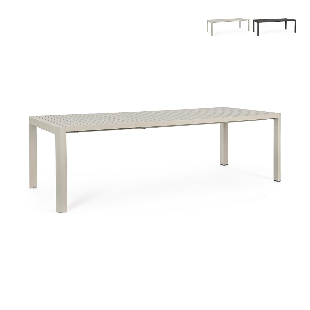Kiplin Bizzotto Table extensible en aluminium 100 x 180-240 cm - Blanc