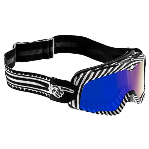 100% Barstow Death Spray Goggles - Mirror Blue Lens #TOP1