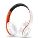 Produktbild BANNAB Faltbare Bluetooth-Kopfhörer 3,5mm Wagenheber Over-Ear Stereo Headsets Noise Cancelling mit eingebautem Mikrofon für Smartphone,orange&White