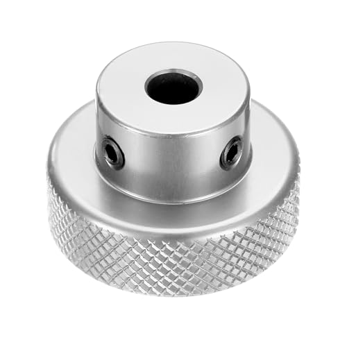 QUARKZMAN Aluminiumlegierung Handrad 6mm Bohrung 30mm OD Rändelung Handrad Schrittmotor Feinabstimmung Handrad für Fräsmaschine Drehbank Schiebeverschiebeplattform, Silberton QUARKZMAN Aluminiumlegierung Handrad 6mm Bohrung 30mm OD Rändelung Handrad Schrittmotor Feinabstimmung Handrad für Fräsmaschine Drehbank Schiebeverschiebeplattform, Silberton