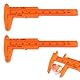2 Stücke DIY Kunststoff Messwerkzeuge Messschieber Mini Schiebe-Messschieber Messschieber Messwerkzeug Lineal 80mm, Geeignet für die Messung von Tasten, Jade, Schmuck (Orange)