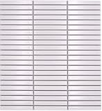 Mosaikmatte Mosaik Stäbchen Retro 50er 60er Jahre Keramik Stäbchen weiß glänzend