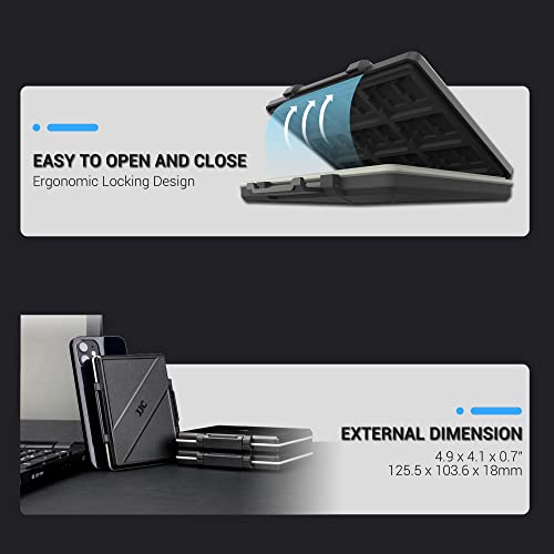 [High Capacity] 54 Slots Memory Card Case For 36 Micro Sd And 18 Sd Cards With Labels,Water-Resistant Anti-Shock Anti-Dust,Micro Sd/Sdhc/Sdxc Tf Card And Sd/Sdhc/Sdxc Holder Organizer Storage #TOP5