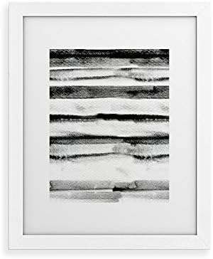Deny Designs Cayenablanca Framed Art Print, White Classic (8" x 10"), Earth Lines