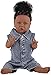 58CM Schwarze Haut Afrikanische Reborn Babypuppen 23 Zoll Realistische Schwarze Augen Pflegepuppen, Weicher Vollsilikonkörper Lebensechte Neugeborene Puppe Waschbar Kleinkind Puppe