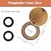Peephole Cover for Home, Door Viewer Peep Hole Solid Brass Peephole Protector Peep Hole for Door with Self Adhesive Installation Tool Use for Hotel Dormitory Office (Bronze)