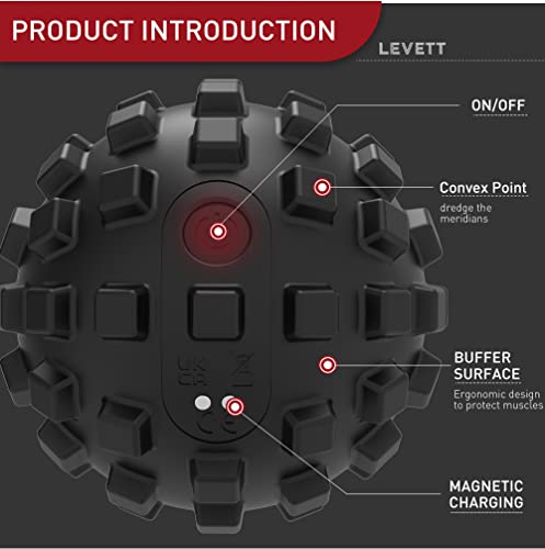 Muscle Max Massage Ball Textured Roller 3.86'' Remote Control For Fitness Targeted Foot Back Shoulder Pain Relief Deep Tissue Massager Myofascial Release For Exercise Muscles Recovery #TOP1