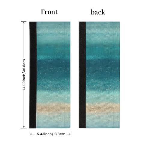 Image of Refrigerator Door Handle Covers Set of 2 Modern Blue Decorate Washable Fridge Dishwasher Mocrowave Oven Stove Decor Protector Handle Cover Keep Kitchen Appliance Clean from Food Stains Decorate