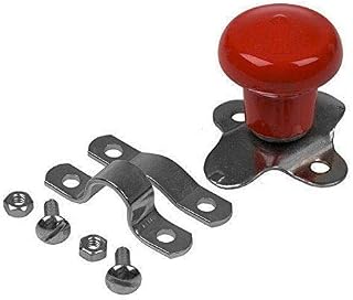 67.094.060 Red Deluxe Tractor Steering Wheel Spinner Knob, Includes Hardware and Two Brackets for Regular and Deep Spoke Wheels