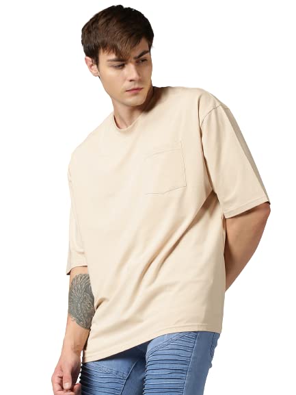 Image of URGEAR Men's Cotton Printed Drop Shoulder - Hip Hop - Down Shoulder- Baggy Loose fit- Stylish Oversized t Shirts for Men