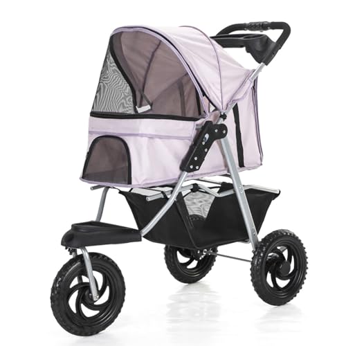Faltbarer 3-Rad-Hundekinderwagen für kleine Hunde und Katzen