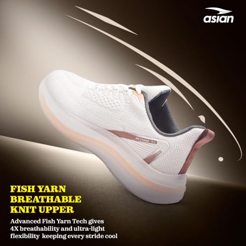 Image of ASIAN Powerplay-30 Men's Running Shoes | Lightweight Knit Upper, TPU Frame for Lateral & Arch Support, Memory Foam Bounce Insole | Ideal for Gym, Travel, Running & Walking