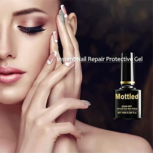 1/2Pcs Nail Repair Protection Gel,Mottled Nail Repair Protection Gel,Split Nail Repair For Natural Nails,Cracked Nail Repair, For Split Nail Repair (Top Coat+Base Coat) #TOP3