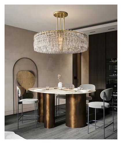 Image of Crystal Brass Chrome E14 LED Chandelier Lighting Hanging Lamp Suspension Luminaire Lampen for Dinning Room 