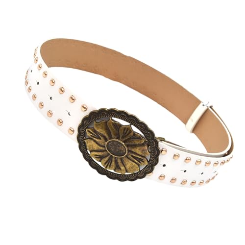 Studded Punk Styles Women's Adjustable Belt For Jeans PU Leather Waist Strap Women's Casual Gothic Belt4