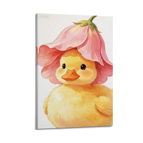 Tableau canard aquarelle pour illuminer la nursery d'une touche pastel