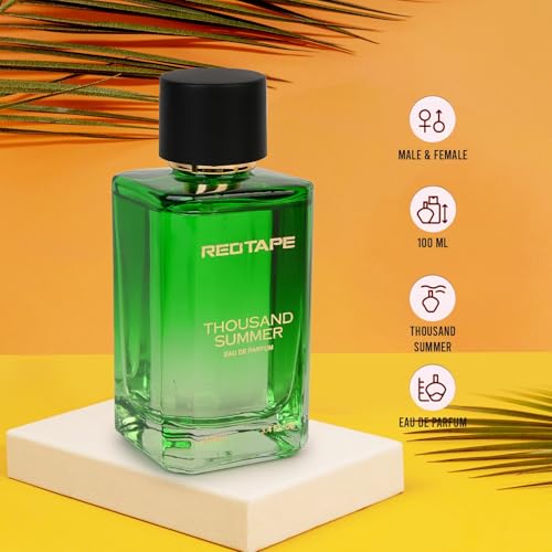 Image of Red Tape Thousand Summers Eau De Parfum 100ML | Unisex Perfume | Long-Lasting Floral & Aromatic Fragrance | Fresh Scent | Premium Perfume for Men & Women | Ideal Gift Option