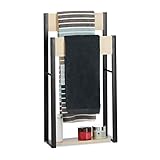 Formato compacto: el soporte toallas mide aproximadamente 86 x 45 x 19 cm (alto x ancho x fondo)