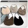 Generisch Kunstfell Pelzige Tote Tasche,Plüsch Handtasche für Damen, Plüsch Schultertasche,Crossbody Purse,Damen Herbst Winter Handtasche (Coffee) (Grau) #5