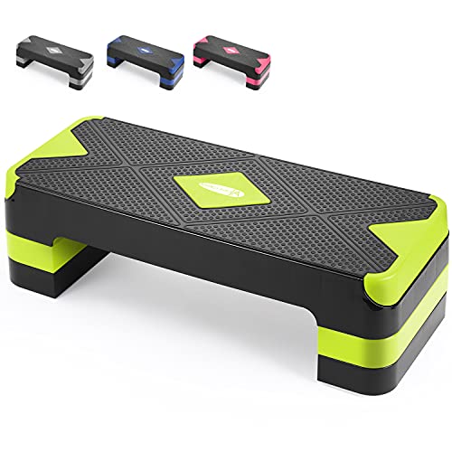 ActiveForever 68 cm verstellbarer Aerobic-Stepper in Fitness, mit entweder 2 oder 3 verstellbaren Stufen, Trainer Stepper mit Erhöhungen für Kraft-, Stabilitäts- und Widerstandstraining Cover
