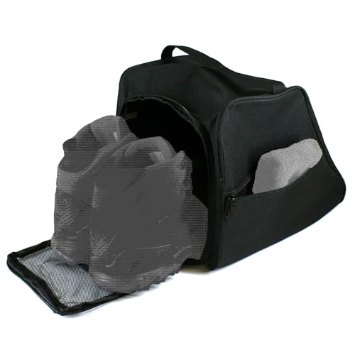 DOJA Barcelona | Portabotas Senderismo | Bolsas Botas | 33x24.5x28 cm | con Bolsillo | Color Negro | Polyester y Malla | para Senderismo, Trekking, Esqui, Snowboard, Bolsa Deporte, Bolsa Viaje