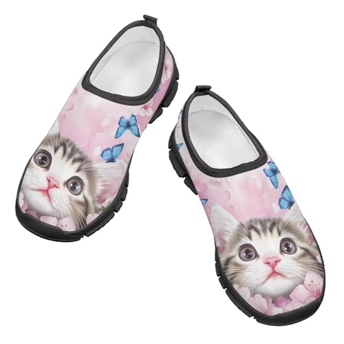 Fashion Casual Walking Shoes Boys Comfort Barefoot Sneakers Elastic Shock Absorption Anti-Skid Loafers Size 11-15 Black Sole