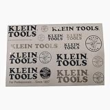 Generic Klein-Tools 14 Sticker Sheet, 11''x7'', Black and White, Hardhat Decals