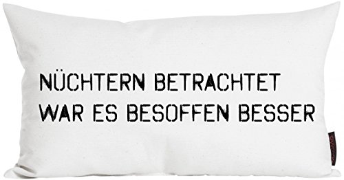 Cuscino Citazioni sobrio betrachtet - 30 x 50 cm
