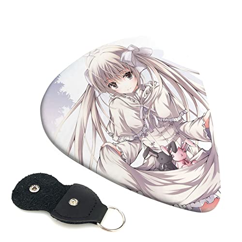 6枚セット ギターピック 春日野 穹 スタイリッシュ 3種厚さ0.46/0.71/0.96mm 6弦アコースティックギター、エレクトリックギター、ベース、バンジョー、マンドリン 6つのギターピックに適しています おにぎり型紛失防止 ギターアクセサリ Abs