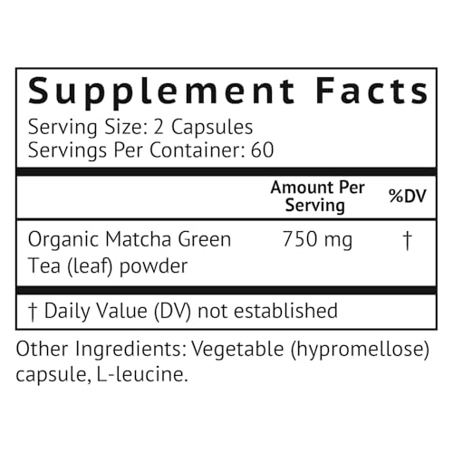 MATCHAMAX™ Organic Japanese Matcha Capsules - Pure Organic Matcha Green Tea Pills for Smooth Zen-Like Energy and Natural Mood Boost - Vegan Matcha Supplement Packed with Antioxidants - 120ct