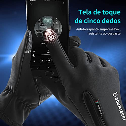 Smart Data Luvas de inverno Dedos de tela de toque Luvas quentes isoladas Antiderrapantes à prova d