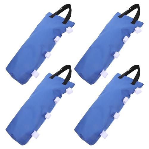CHILDWEET Peso para Sombrilla Exterior 4 Unidades 22x50 Cm Bolsa de Arena Azul Oxford Resistente para Toldos y Carpas, Base para Paraguas Plegable, Pesas para Dosel de Jardín y Patio