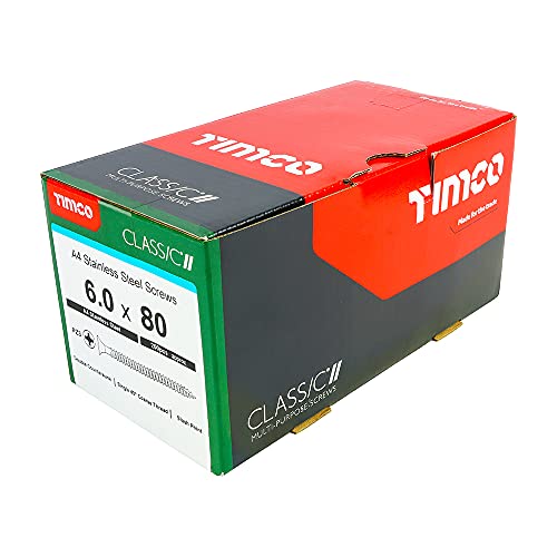 Vis classiques Argenté haute résistance TIMCO 60080CLA4