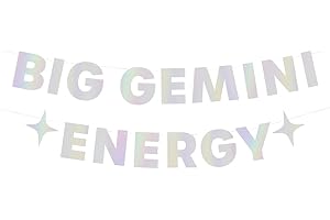xo, Fetti Big Gemini Energy Birthday Party Iridescent Foil Banner