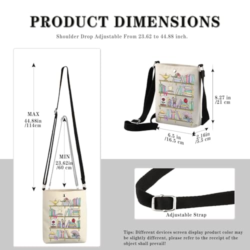 GJTIM Beauty Movie Inspired Gift Fairytale Lover Gift Beauty Princess Reading Crossbody Bag for Cartoon Fans2