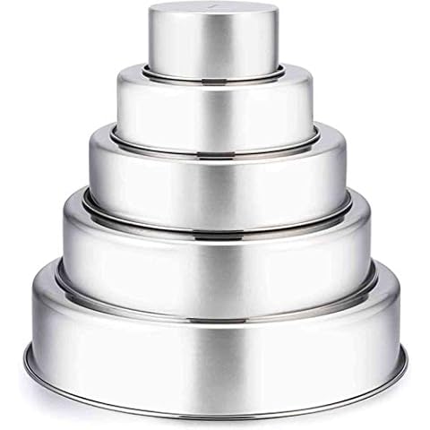 TeamFar Stainless Steel Round Cake Pans Set Cover