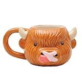 BigMouth Inc Cute Ceramic Highland Cow Coffee Mug...