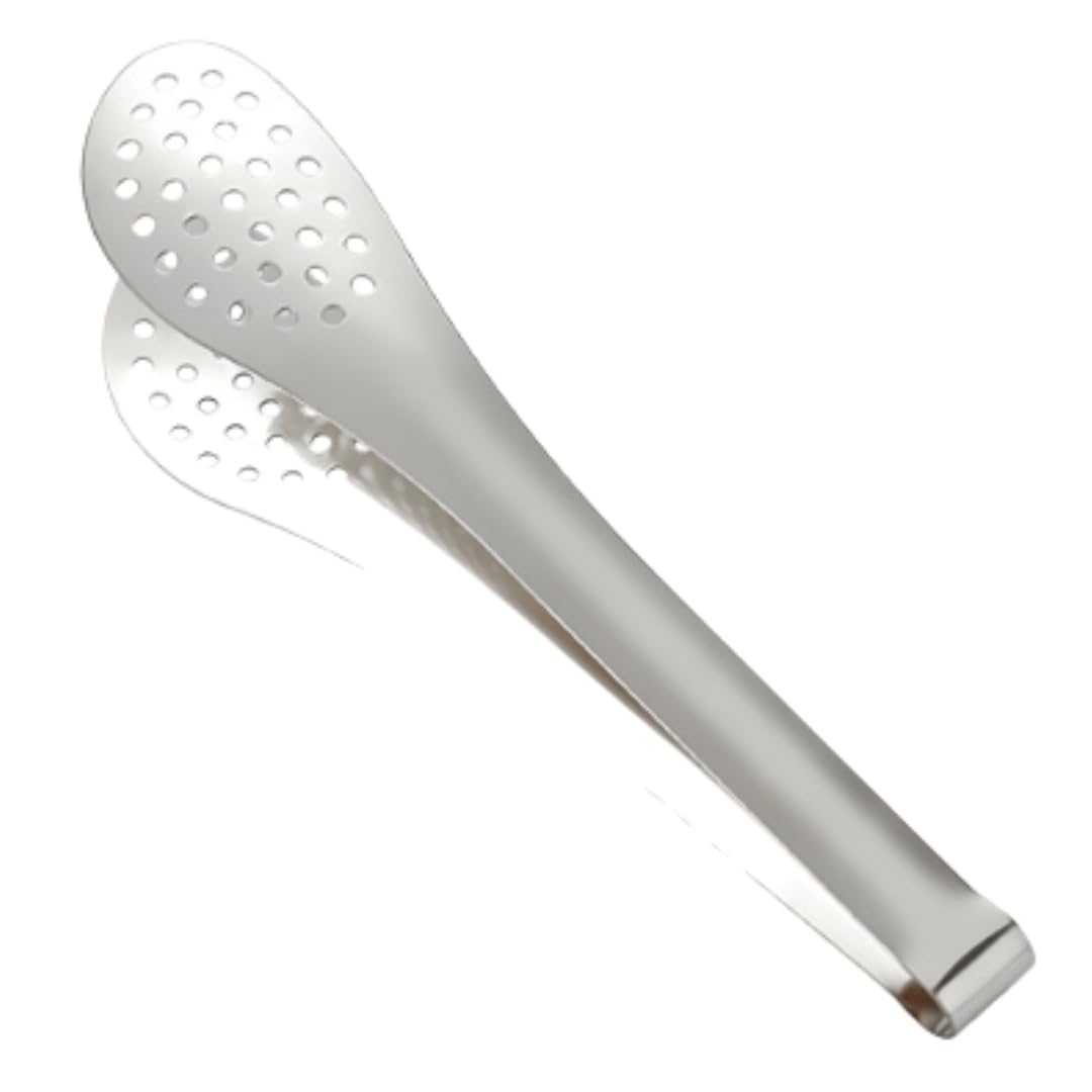Seamless Stainless Steel Perforated Tongs 29cm