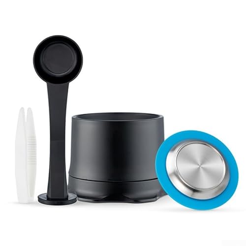 Capsule di caffè con filtro in acciaio inox per macchina Zenius, ricaricabili, con pinzette in plastica, cucchiaio dosatore, set di imbuto per la preparazione della cucina (1 set)