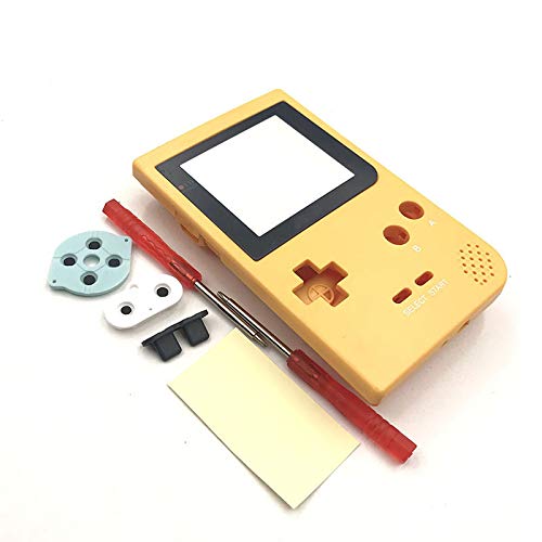 Custodia Trasparente Per Nintendo Game Boy Pocket, Ricambio Aftermarket, Notte Illuminata Giallo Chiaro - Foto 3