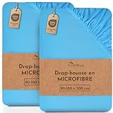 Drap-housse en microfibre douce (drap de lin) dans de nombreuses couleurs et tailles -- pour matelas jusqu'à environ 25 cm d'épaisseur