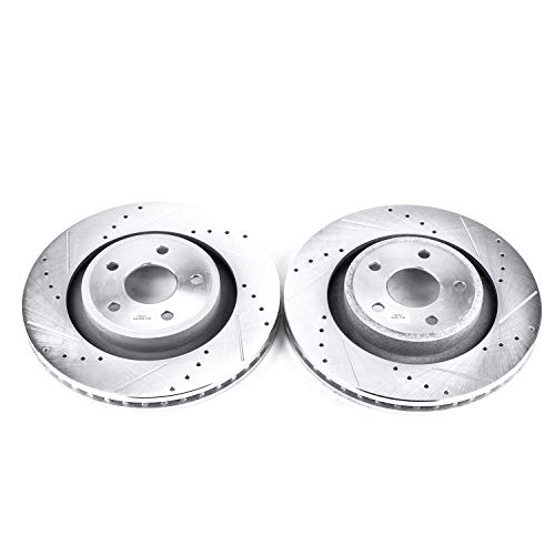 Image of Power Stop AR8794XPR Front Evolution Drilled & Slotted Rotor Pair For Jeep Grand Cherokee 2006-2010 [Model Specific]