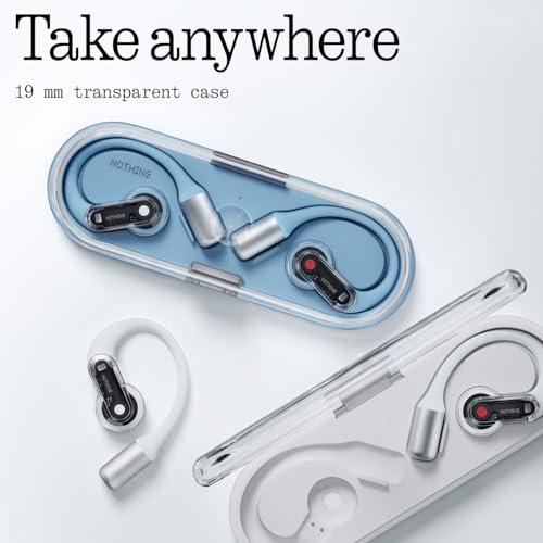 Image of Nothing Ear (Open) Open Ear Headphones, Ultra-Light with Adjustable Earhooks, Multipoint Connection Bluetooth Earbuds, Clear Voice Technology for AI Calls, IP54, Fast Charging, ChatGPT Supported