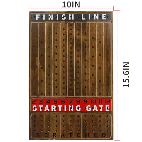 Juego de Mesa Horse Racing de HOROW de Madera y Metal miniatura 5