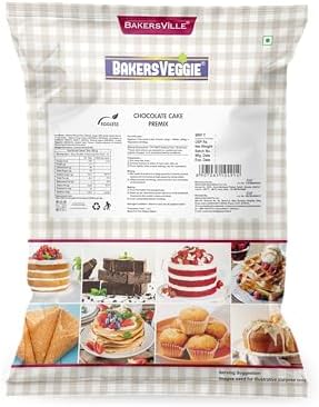 Bakersveggie Eggless Cake Premix, 1 Kg (Chocolate Cake Premix)