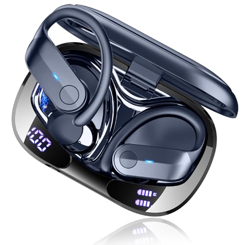 Ordtop Auriculares Inalambricos Deportivos, Auriculares Bluetooth 5.4 con 4 HD Mic, IP-X8 Impermeable Cascos Inalambricos Running Gym