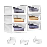Photo Gallery avilia - set di 6 organizer armadio in plastica richiudibili e impilabili - cassettiera salvaspazio da cucina, bagno e camera da letto, multiuso e resistenti Photo Gallery avilia - set di 6 organizer armadio in plastica richiudibili e impilabili - cassettiera salvaspazio da cucina, bagno e camera da letto, multiuso e resistenti