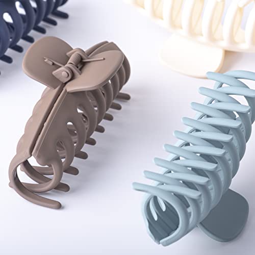 12 Pack Big Hair Claw Clips For Women, Matte Large Strong Hold Jaw Clip, Hair Clips Barrettes For Long Thin And Thick Hair, Hair Claws Banana Clips For Women Styling Accessories, Ideal Gifts For Women #TOP5