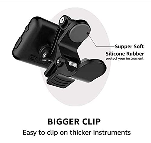 Accordeur de guitare basse pour violon ukulélé, rechargeable, avec support de serrage pivotant à 360 ° et câble USB, de… - Les Beatles, Paul McCartney, John Lennon, RIngo Starr, George Harrison Accordeur de guitare basse pour violon ukulélé, rechargeable, avec support de serrage pivotant à 360 ° et câble USB, de… – Image 6